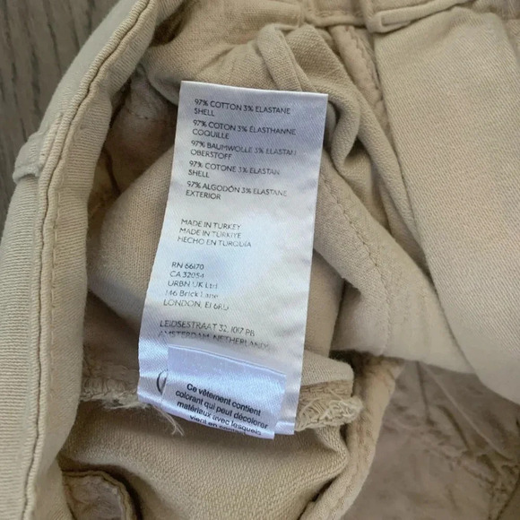 Free People Billie Chino Shorts - Size 10 - Almond Milk (color) - NWOT - Picture 10 of 13